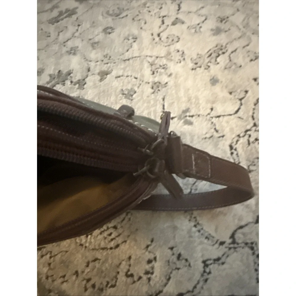 BOC Purse Suede Crossbody Green Tan Brown Bag Faux Leather Power Bank  Boho